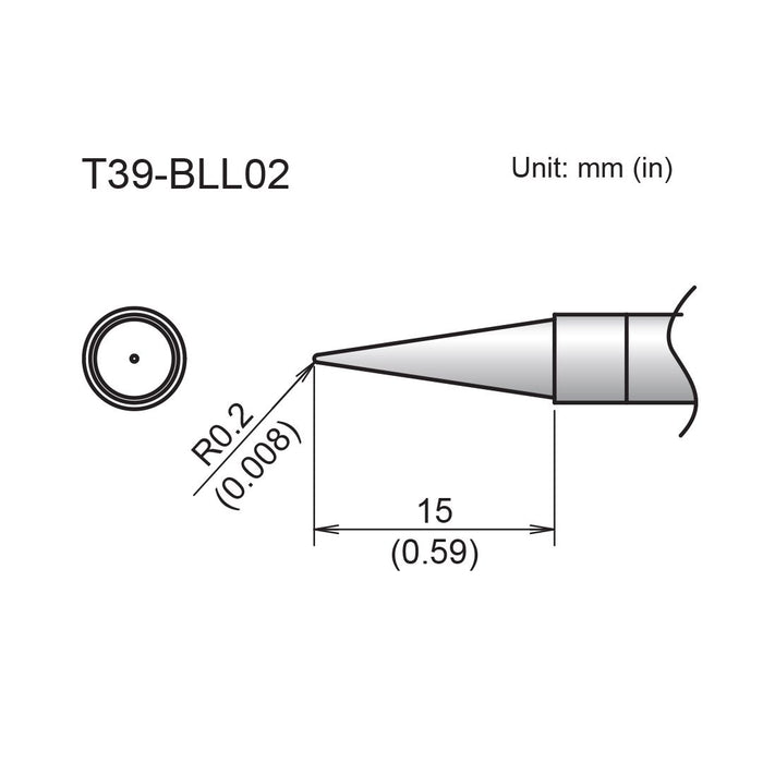 Hakko T39-BLL02 Conical Tip Soldering Tip (Qty of 10)