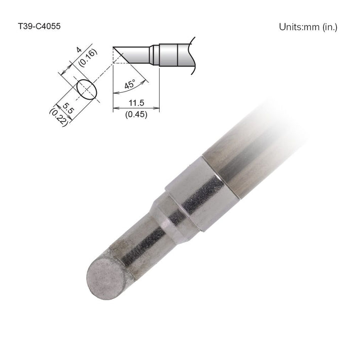 Hakko T39-C4055 Bevel Tip Soldering Tip