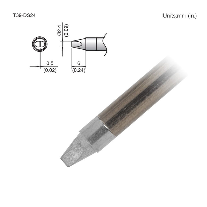 Hakko T39-DS24 Chisel Tip Soldering Tip