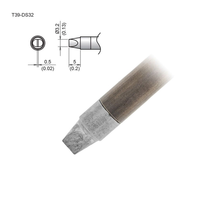 Hakko T39-DS32 Chisel Tip Soldering Tip (Qty of 10)