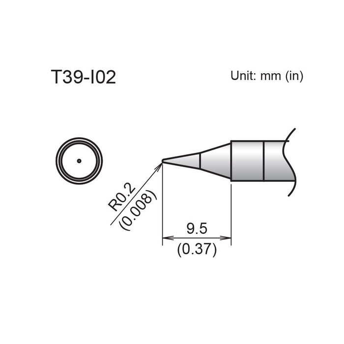 Hakko T39-I02 Conical Tip Soldering Tip (Qty of 10)