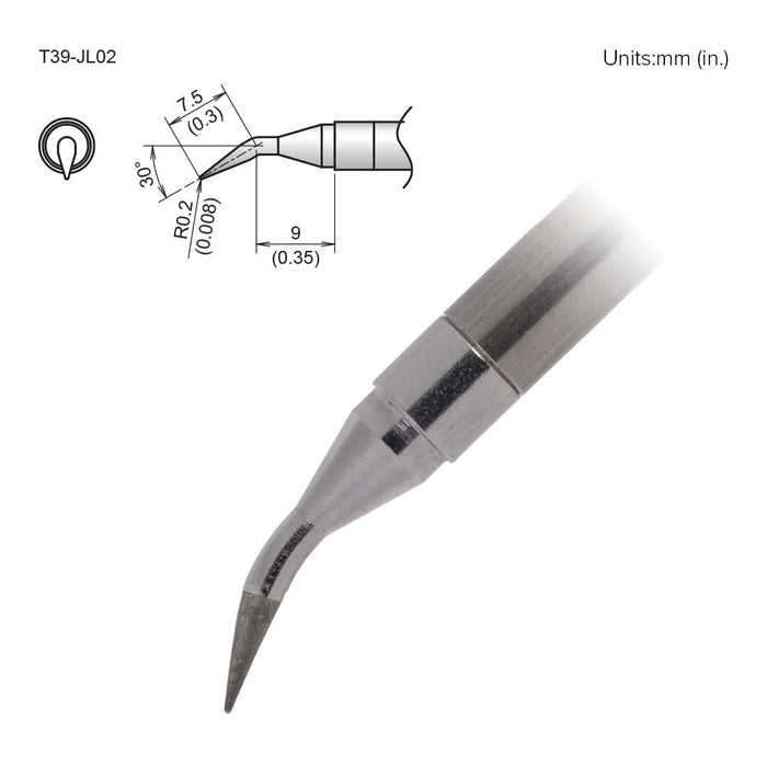 Hakko T39-JL02 Bent Tip Soldering Tip