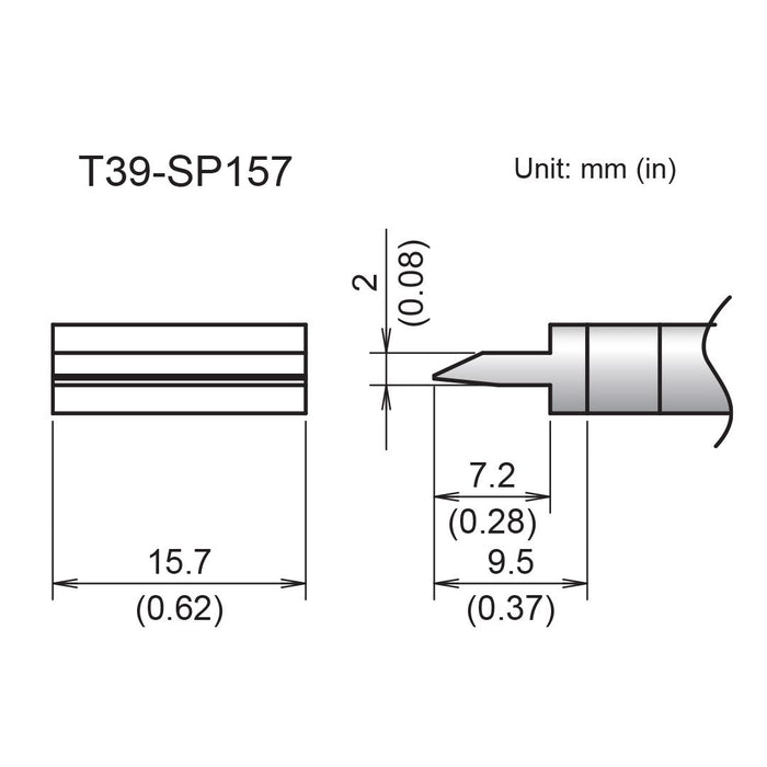 Hakko T39-SP157 Blade Tip Soldering Tip