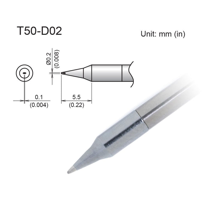 Hakko T50-D02 Micro Chisel Tip Soldering Tip