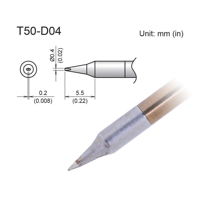 Hakko T50-D04 Micro Chisel Tip Soldering Tip