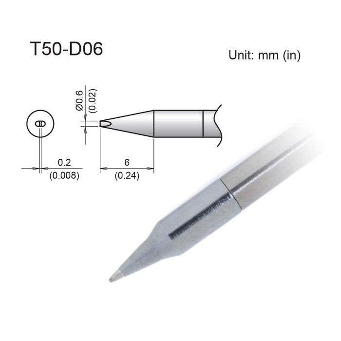 Hakko T50-D06 Micro Chisel Tip Soldering Tip