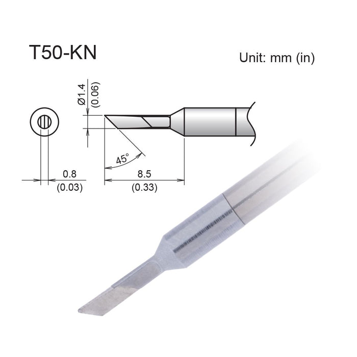 Hakko T50-KN Micro Knife Tip Soldering Tip (Qty of 10)