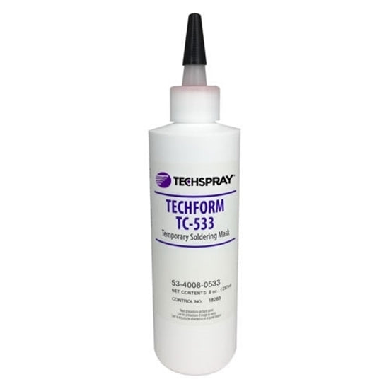 Techspray 53-4008-0533 TC533 Techform Peelable Solder Mask | 8 oz (Qty of 12)