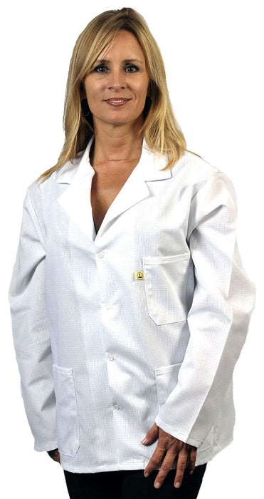 TechWear 361 Nylostat Waist-Length ESD Lab Coat with 3 Outer Pockets