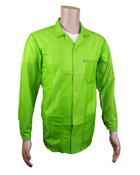 Transforming Technologies 9010 9010 Series Unisex 3/4 Length ESD Jacket with 3 Pockets, High Visibility