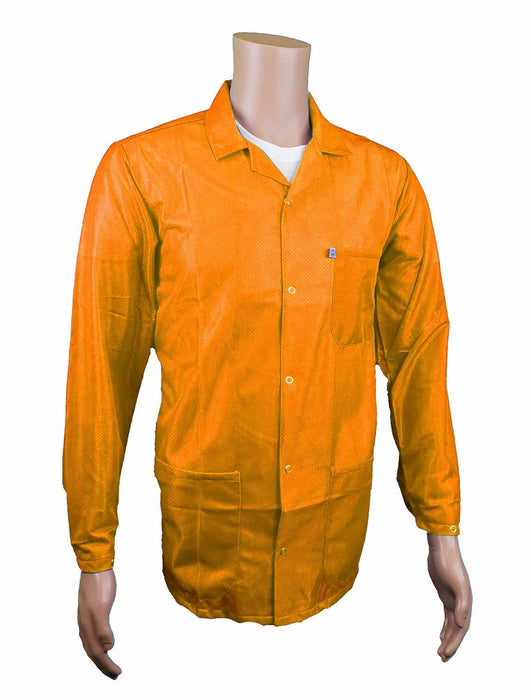 Transforming Technologies 9010 9010 Series Unisex 3/4 Length ESD Jacket with 3 Pockets, High Visibility