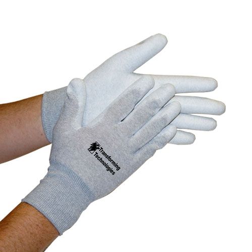 Transforming Technologies GL4500P Nylon Knit ESD Inspection Gloves