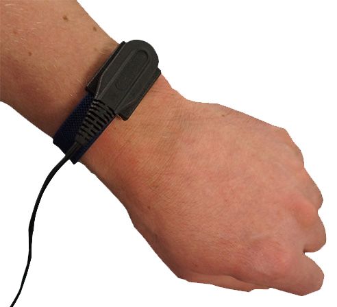 Magnetic woven dual wrist band, navy blue, with magnetic 12 ft dual cord-10PK