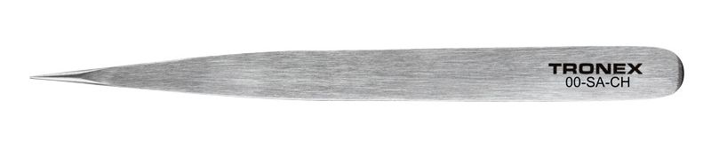 Tronex 00-SA-CH Precision Stainless Steel Tweezer with Straight, Strong, Fine, Pointed Tips