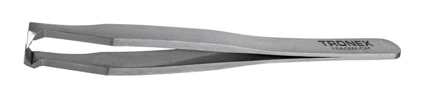 Tronex 15AGW-CH Carbon Steel Cutting Tweezer with Large, Flat, Pointed Tips