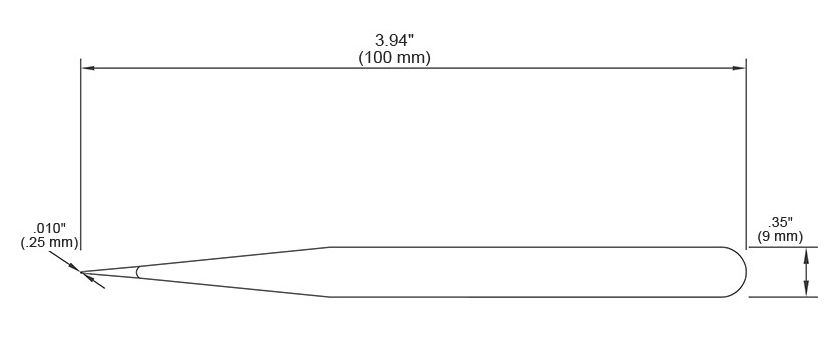 Tronex 3C-SA-CH Precision Stainless Steel Tweezer with Straight, Short, Very Fine, Pointed Tips