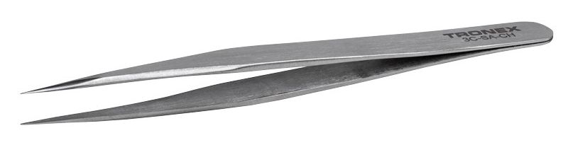 Tronex 3C-SA-CH Precision Stainless Steel Tweezer with Straight, Short, Very Fine, Pointed Tips