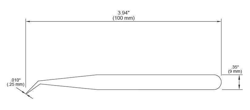 Tronex 3CB-SA-CH Precision Stainless Steel Tweezer with Bent, Very Fine, Pointed Tips