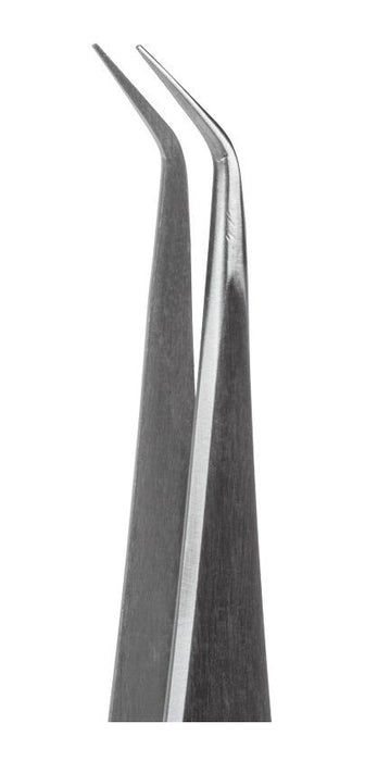 Tronex 3CB-SA-CH Precision Stainless Steel Tweezer with Bent, Very Fine, Pointed Tips