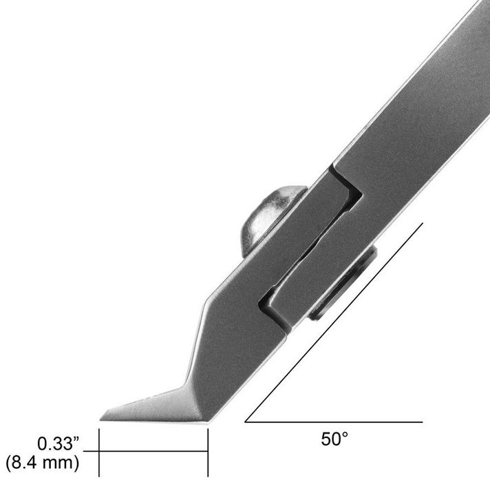 Tronex 5004 Short Large Pointed 50° Tapered Head Flush Carbon Steel Cutter, 4.70" OAL