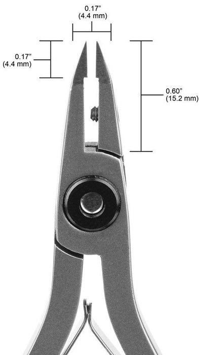 Tronex 5048 Extra Fine Pointed Head Razor Flush Carbon Steel Tip Cutter, 4.8" OAL