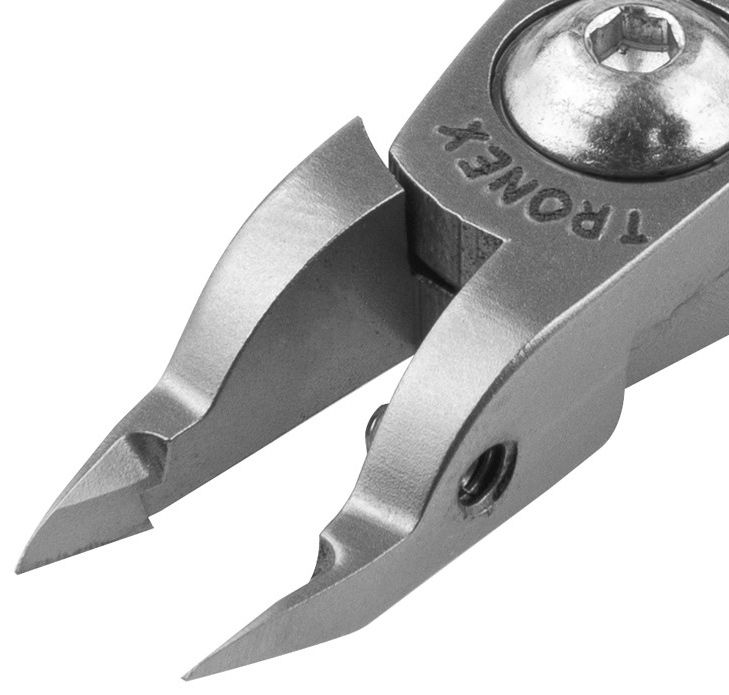 Tronex 5048 Extra Fine Pointed Head Razor Flush Carbon Steel Tip Cutter, 4.8" OAL