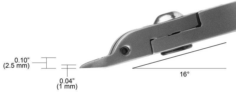 Tronex 5048 Extra Fine Pointed Head Razor Flush Carbon Steel Tip Cutter, 4.8" OAL