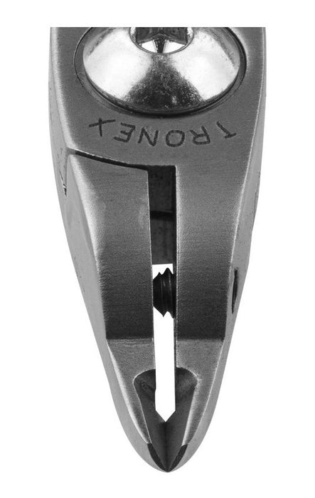 Tronex 5049 Mini Short Sturdy High Relief Slightly Rounded Head Razor-Flush Carbon Steel Tip Cutter, 4.80" OAL