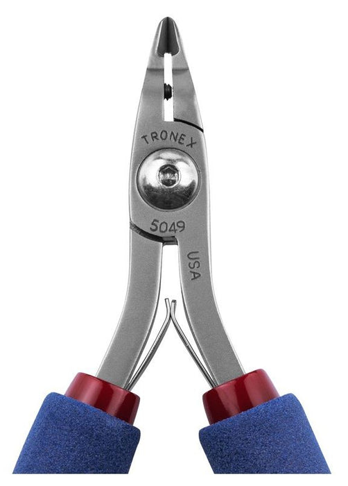 Tronex 5049 Mini Short Sturdy High Relief Slightly Rounded Head Razor-Flush Carbon Steel Tip Cutter, 4.80" OAL