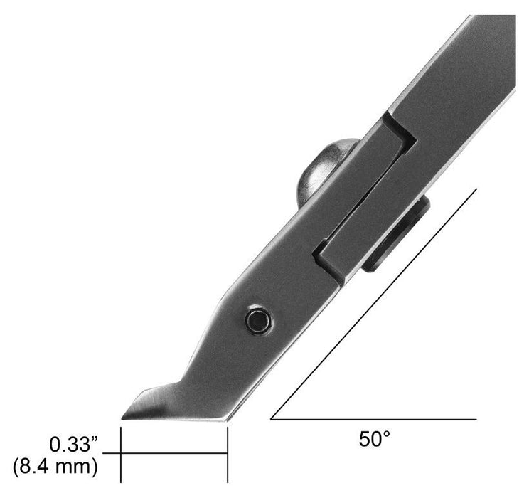 Tronex 5072 Long Large 50° Oval Relieved Head Flush Carbon Steel Robust Cutter, 4.8" OAL