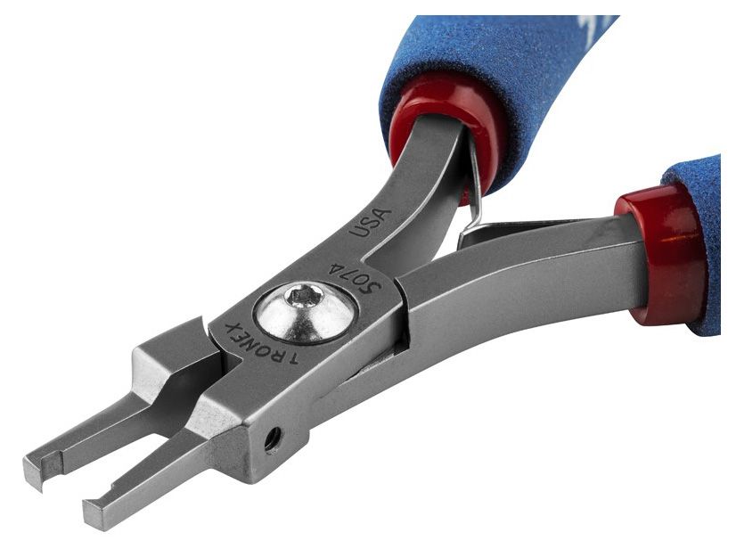 Tronex 5074 Mini Very Narrow, Long 90° Head Flush Carbon Steel Opposing Cutter, 4.9" OAL