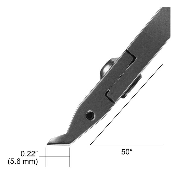 Tronex 5082 Small 50° Oval Relief Head Flush Carbon Steel Cutter, 4.90" OAL