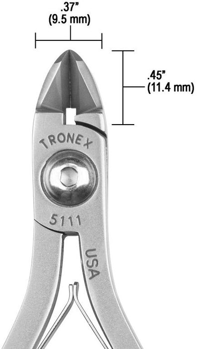 Tronex 5111 General Purpose Strong Medium Oval Head Semi-Flush Carbon Steel Cutter, 4.6" OAL