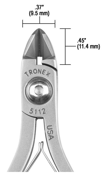 Tronex 5112 General Purpose Strong Medium Oval Head Flush Carbon Steel Cutter, 4.6" OAL