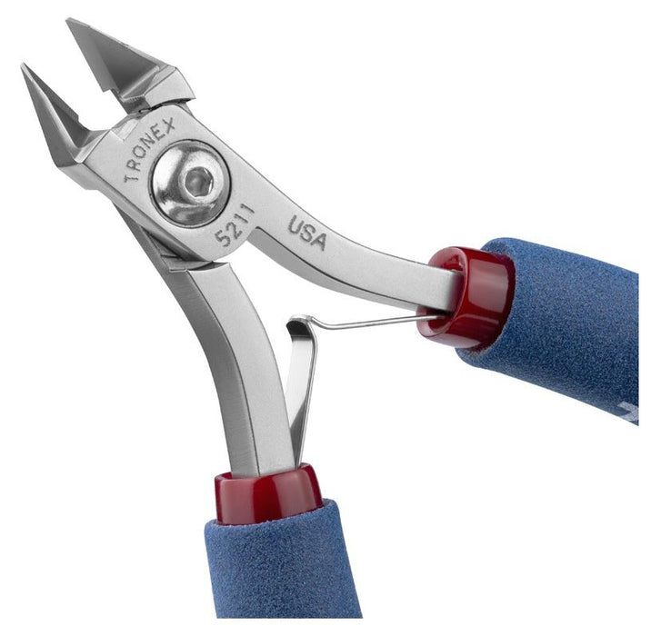 Tronex 5211 Medium Pointed Tapered Head Semi-Flush Carbon Steel Cutter, 4.6" OAL