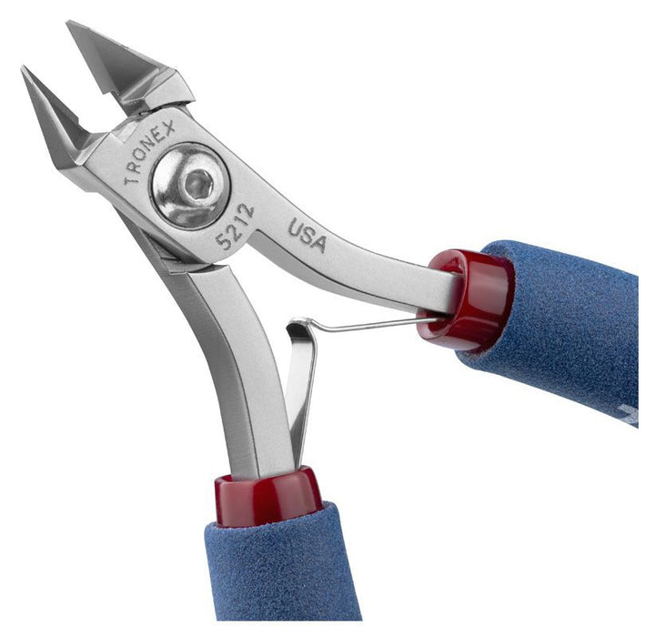 Tronex 5212 Medium Pointed Tapered Head Flush Carbon Steel Cutter, 4.6" OAL