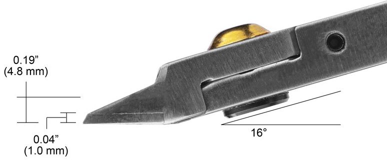 Tronex 5212T Class T Tapered Head Flush Tungsten Carbon Steel Cutter, 4.6" OAL