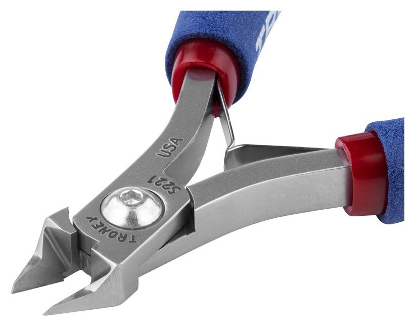 Tronex 5221 Medium Pointed Tapered & Relieved Head Semi-Flush Carbon Steel Cutter, 4.6" OAL