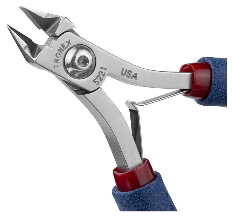 Tronex 5221 Medium Pointed Tapered & Relieved Head Semi-Flush Carbon Steel Cutter, 4.6" OAL