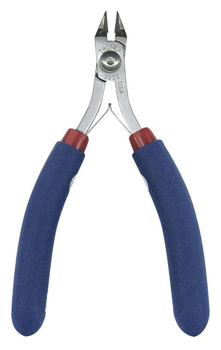 Tronex 5222 Medium Pointed Tapered & Relieved Head Flush Carbon Steel Cutter, 4.6" OAL