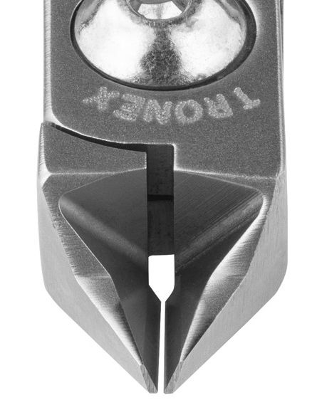 Tronex 5223 Medium Pointed Tapered & Relieved Head Razor-Flush Carbon Steel Cutter, 4.6" OAL