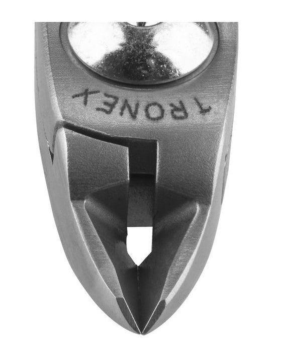 Tronex 5312 SMT Mini Oval Head Flush Carbon Steel Cutter with Long Standard Handles, 4.5" OAL