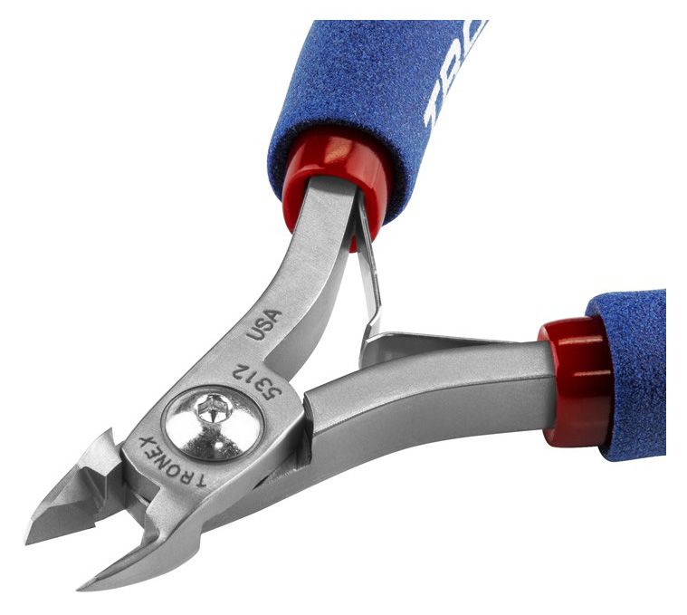 Tronex 5312 SMT Mini Oval Head Flush Carbon Steel Cutter with Long Standard Handles, 4.5" OAL