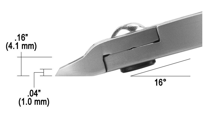 Tronex 5312 SMT Mini Oval Head Flush Carbon Steel Cutter with Long Standard Handles, 4.5" OAL