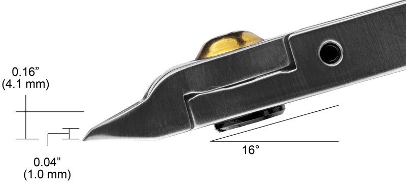 Tronex 5312W Class W Mini Oval Head Flush Tungsten Alloy Steel Cutter, 4.5" OAL