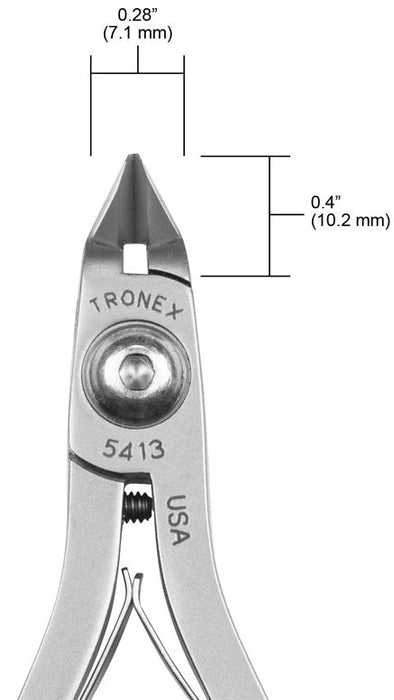 Tronex 5413 Mini Tapered Head Razor-Flush Carbon Steel Cutter, 4.6" OAL