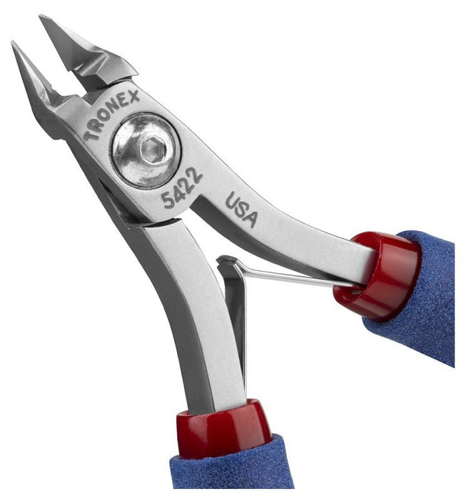 Tronex 5422 Mini Tapered & Relieved Head Flush Carbon Steel Cutter, 4.6" OAL