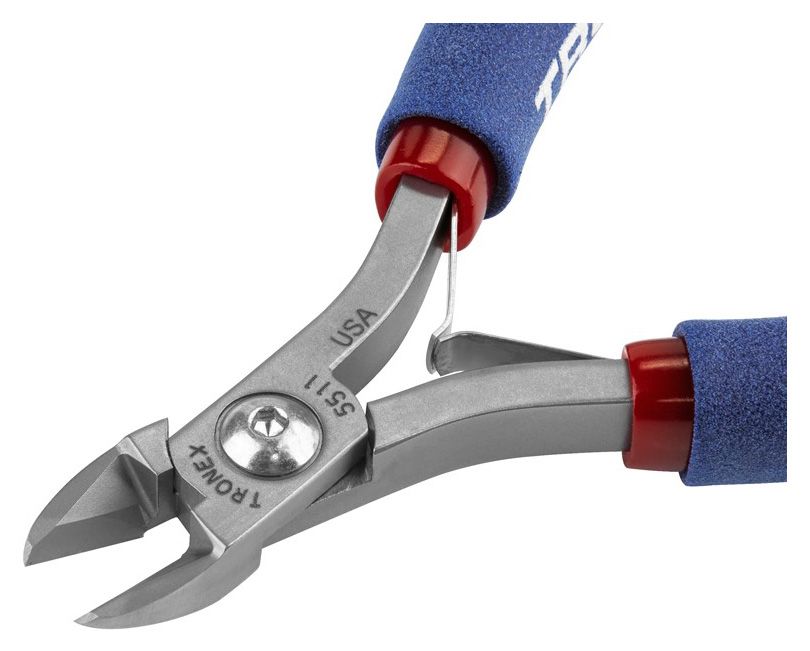 Tronex 5511 General Purpose Large Oval Head Semi-Flush Carbon Steel Cutter, 4.7" OAL