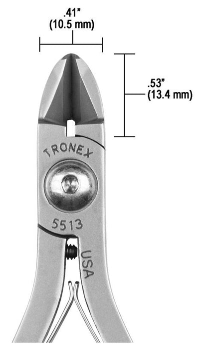 Tronex 5513 General Purpose Large Oval Head Razor-Flush Carbon Steel Cutter, 4.7" OAL