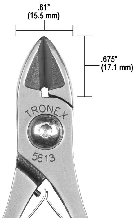 Tronex 5613 Heavy-Duty Extra Large Oval Head Razor-Flush Carbon Steel Cutter with Medium Standard Handles, 5.5" OAL